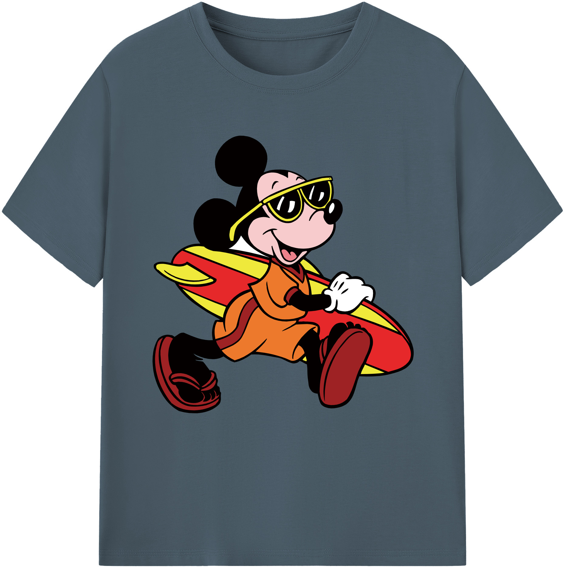 （画像用） ミッキーマウス Mickey Mouse 綿100％半袖Tシャツ（フロントプリント）